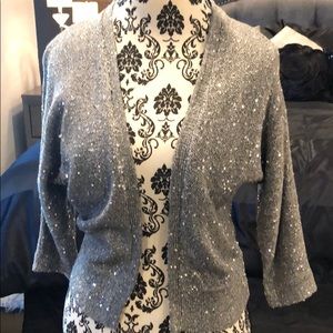 This is a beautiful silver sequence sweater